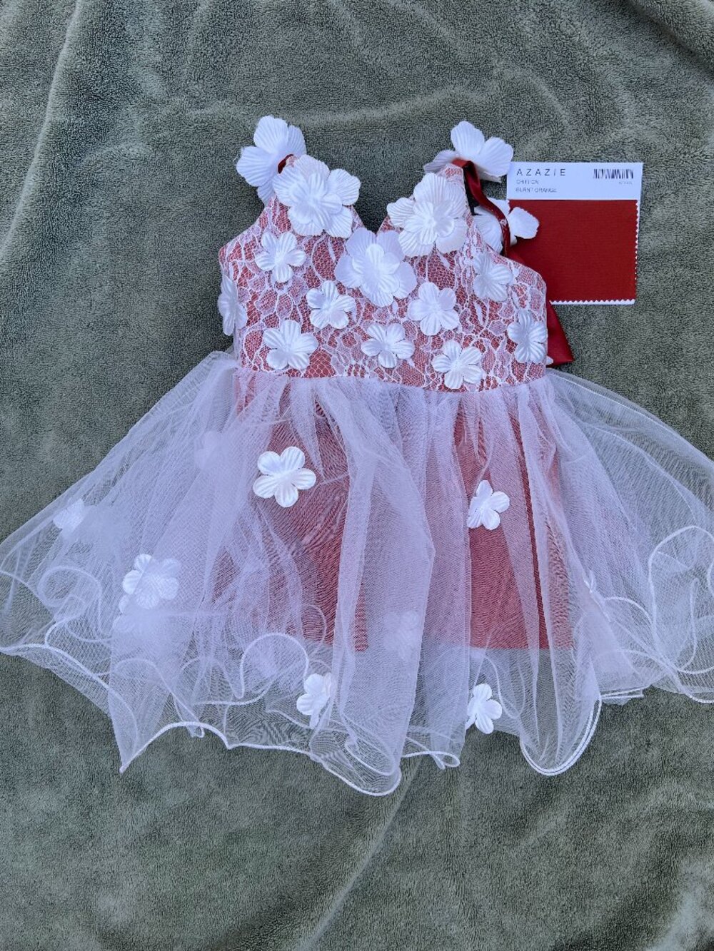 Azazie Junebug Flower Girls Dress - Burnt Orange 18 Months